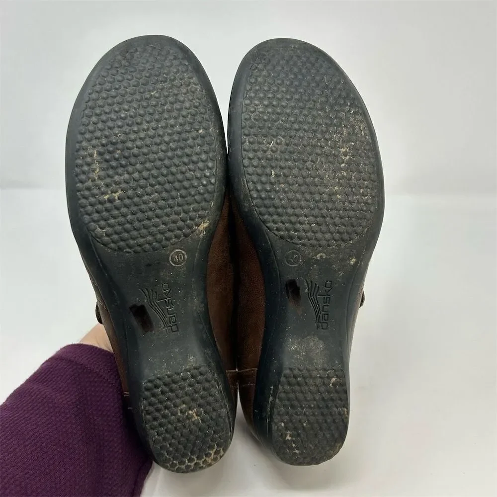 Dansko Franny Women's Brown Leather Loafers Size 40 (US 9.5-10) Casual Shoes